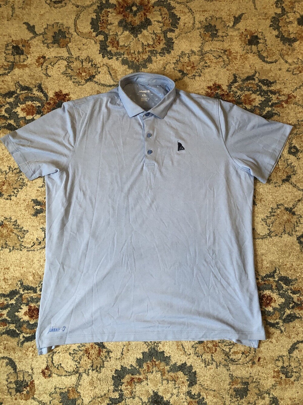 Johnnie-O Original Polo Shirt 2XL XXL Lightweight Blue Golf Stretch